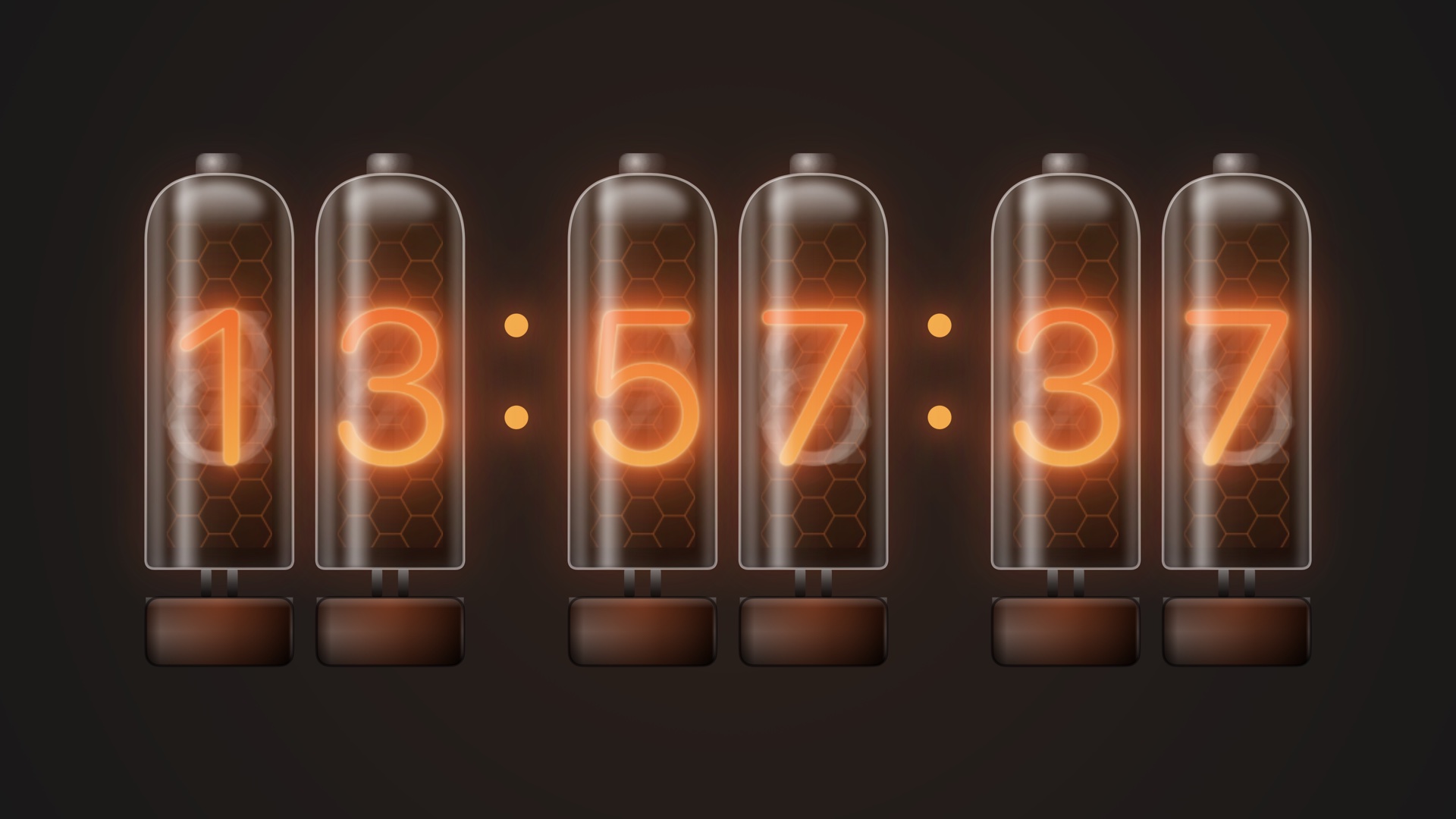 Nixie Tube Clock Screensaver Preview